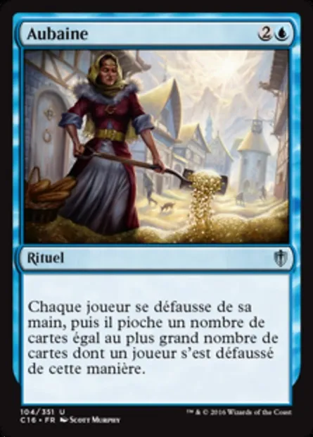 Aubaine, carte Magic C16 104 — extension Commander 2016