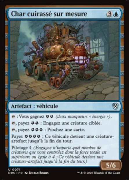 Char cuirassé sur mesure, carte Magic DRC 71 — extension Aetherdrift Commander