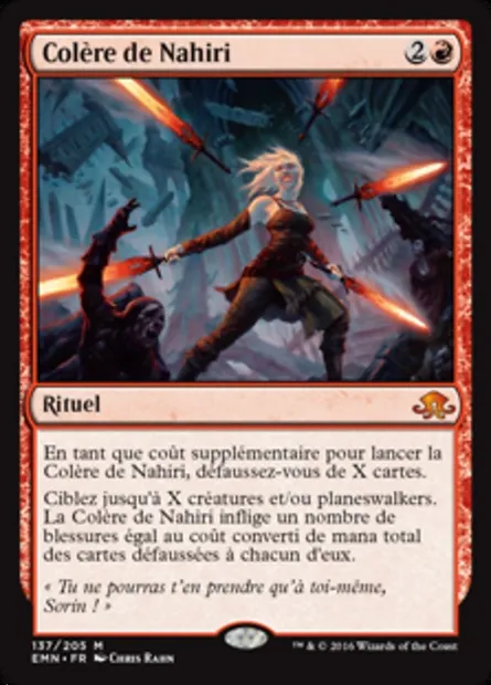Colère de Nahiri, carte Magic EMN 137 — extension La lune hermétique
