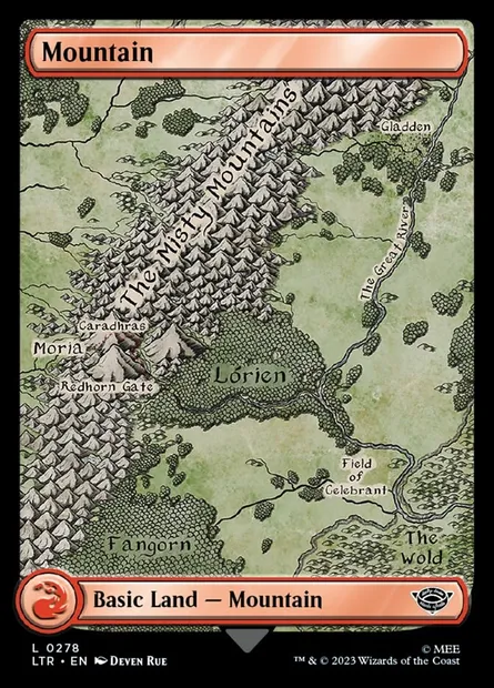 Mountain, Magic card LTR 278 — The Lord of the Rings: Tales of Middle-earth set
