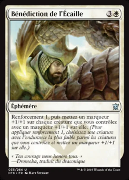 Bénédiction de l'Écaille, carte Magic DTK 35 — extension Les Dragons de Tarkir