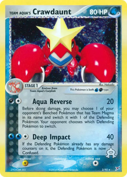 Team Aqua's Crawdaunt, Pokémon card MA 2 — Team Magma vs Team Aqua set