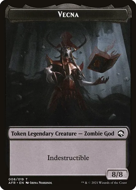 Vecna, Magic card TAFR 8 — Adventures in the Forgotten Realms Tokens set