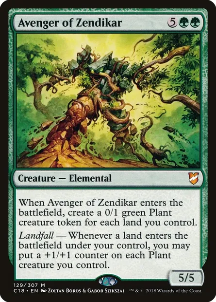 Avenger of Zendikar, Magic card C18 129 — Commander 2018 set