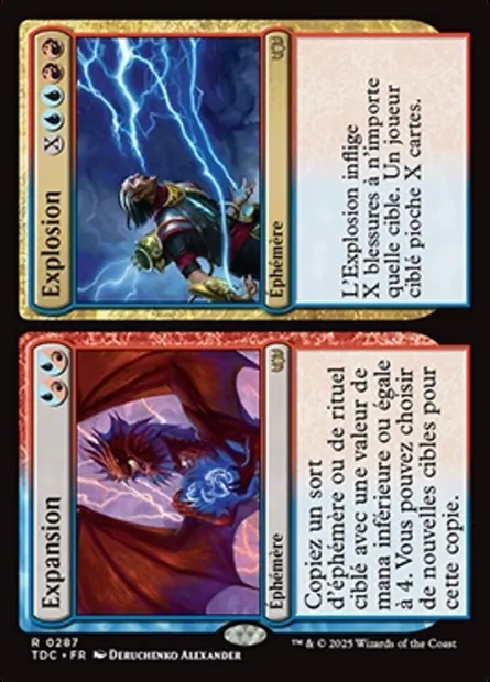 Expansion // Explosion // Expansion // Explosion, carte Magic TDC 287 — extension Tarkir: Dragonstorm Commander