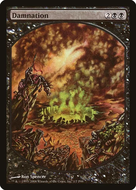 Damnation, carte Magic P08 1 — extension Magic Player Rewards 2008