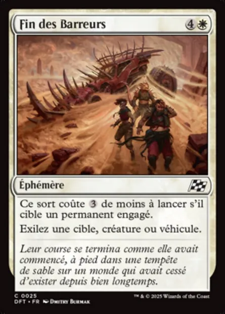 Fin des Barreurs, carte Magic DFT 25 — extension Aetherdrift
