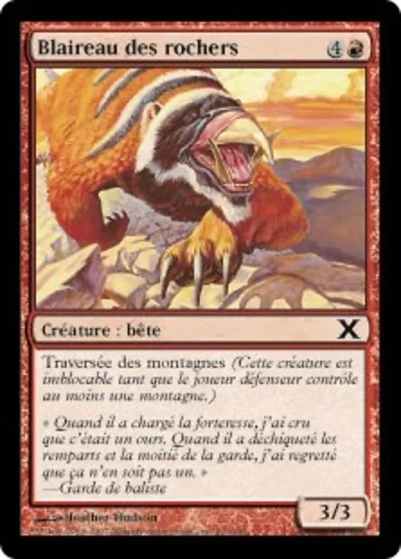 Blaireau des rochers, carte Magic 10E 226 — extension Dixième édition