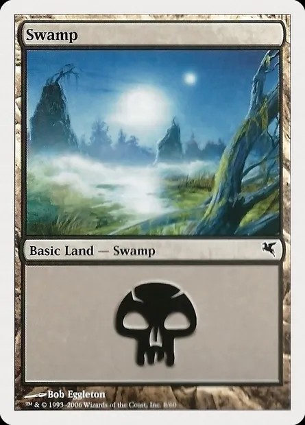 Swamp, Magic card PHUK 8 — Hachette UK set