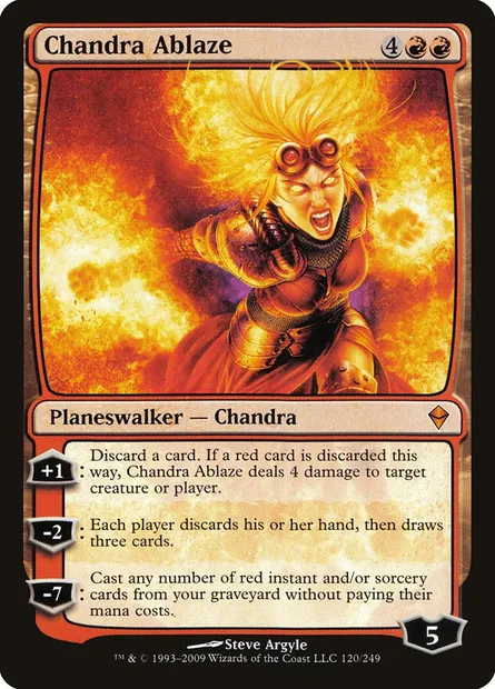 Chandra Ablaze, Magic card ZEN 120 — Zendikar set