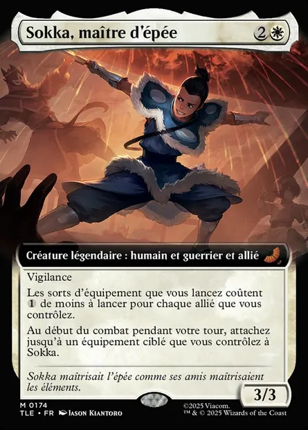 Sokka, maître d'épée, carte Magic TLE 174 — extension Avatar: The Last Airbender Eternal
