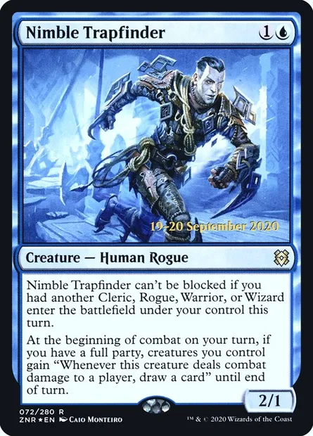 Nimble Trapfinder, Magic card PZNR 72s — Zendikar Rising Promos set