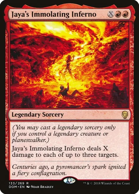 Jaya's Immolating Inferno, Magic card DOM 133 — Dominaria set