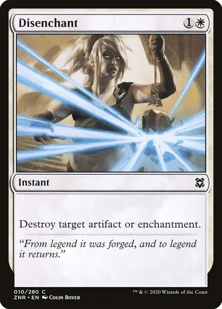 Disenchant, Magic card ZNR 10 — Zendikar Rising set