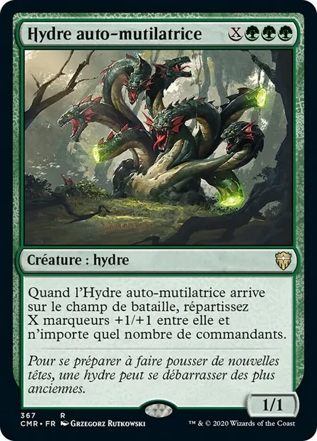 Hydre auto-mutilatrice, carte Magic CMR 367 — extension Commander Legends