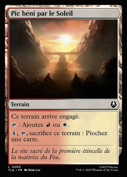 Pic béni par le Soleil, carte Magic TLA 280 — extension Avatar: The Last Airbender