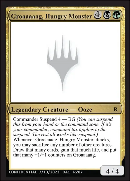 Groaaaaag, Hungry Monster, carte Magic UNK RZ07b — extension Unknown Event