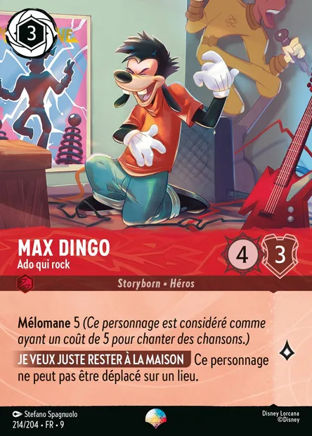 Max Dingo - Ado qui rock, carte Disney Lorcana CH9-214 — extension Fabuleux