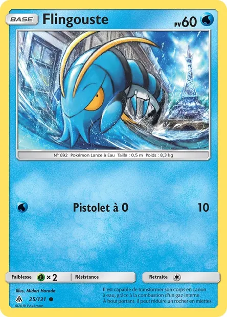 Flingouste, carte Pokémon FLI 25 — extension Lumière Interdite
