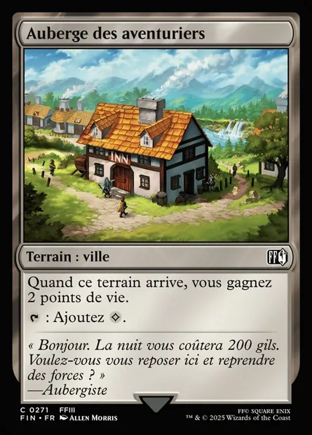 Auberge des aventuriers, carte Magic FIN 271 — extension Final Fantasy