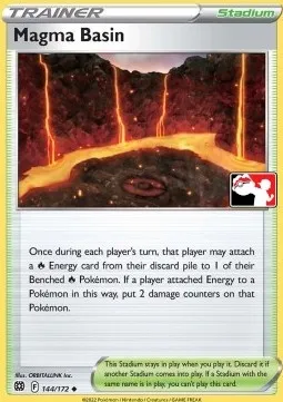 Bassin de Magma, carte Pokémon PPS 144-3 — extension Play! Pokémon Prize Pack Series