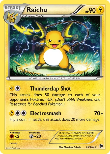 Raichu, Pokémon card BKT 49 — BREAKthrough set
