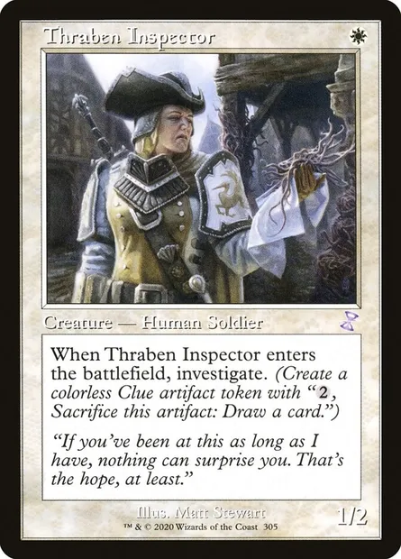 Thraben Inspector, Magic card TSR 305 — Time Spiral Remastered set