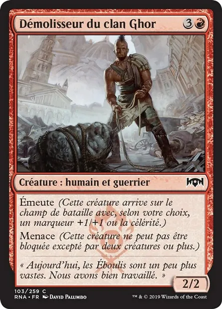 Démolisseur du clan Ghor, carte Magic RNA 103 — extension L'allégeance de Ravnica