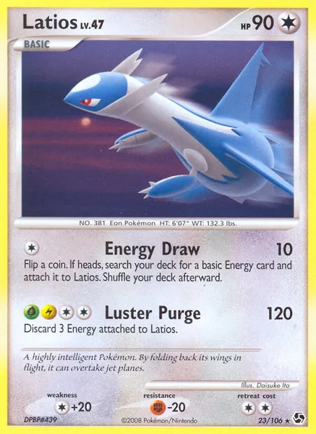 Latios, carte Pokémon GE 23 — extension Duels au Sommets