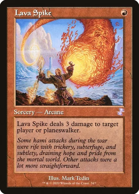 Lava Spike, Magic card TSR 347 — Time Spiral Remastered set
