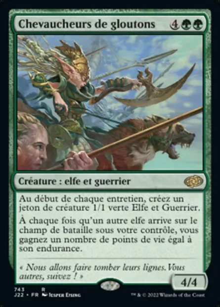 Chevaucheurs de gloutons, carte Magic J22 743 — extension Jumpstart 2022