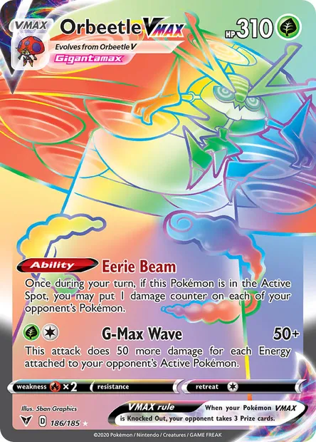 Orbeetle VMAX, Pokémon card VIV 186 — Vivid Voltage set