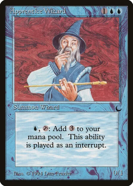 Apprentice Wizard, Magic card DRK 21 — The Dark set