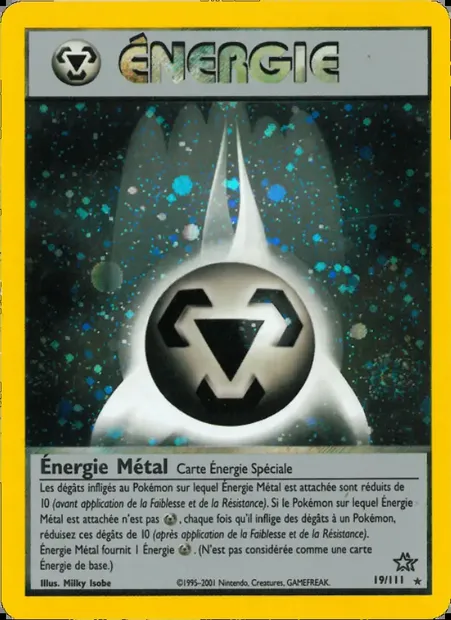 Énergie Métal, carte Pokémon NG 19 — extension Neo Genesis