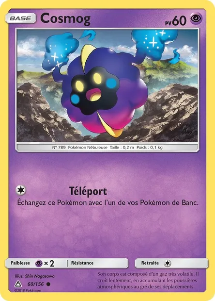 Cosmog, carte Pokémon UPR 60 — extension Ultra-Prisme