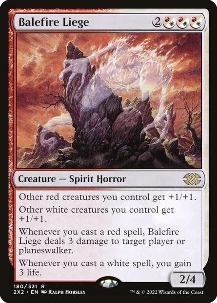 Balefire Liege, Magic card 2X2 180 — Double Masters 2022 set