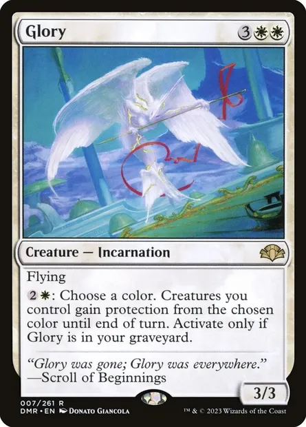 Glory, Magic card DMR 7 — Dominaria Remastered set