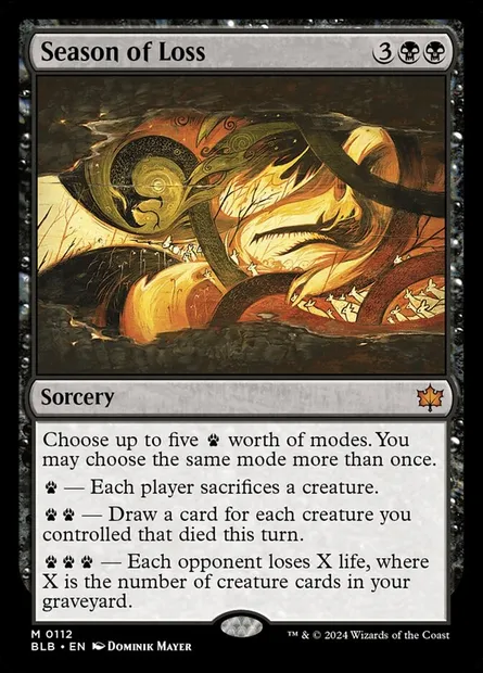 Season of Loss, Magic card BLB 112 — Bloomburrow set