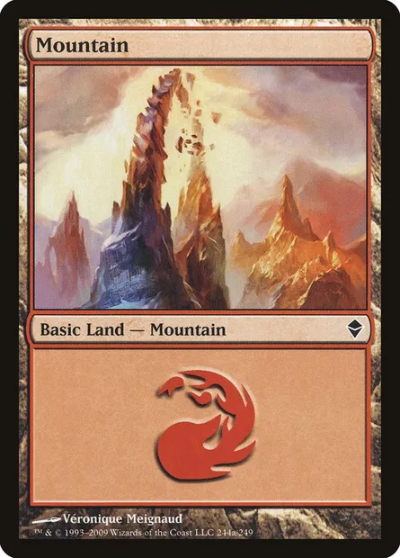 Mountain, Magic card ZEN 244a — Zendikar set