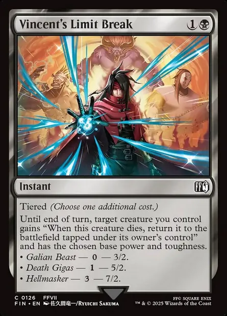 Vincent's Limit Break, Magic card FIN 126 — Final Fantasy set