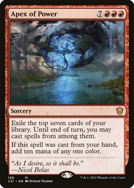 Apex of Power, Magic card C21 158 — Commander 2021 set