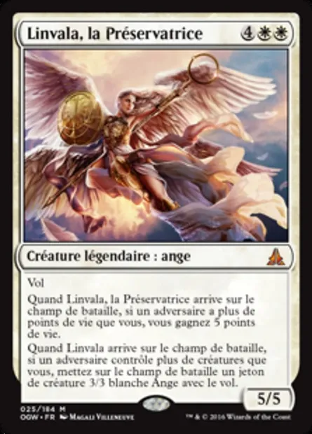 Linvala, la Préservatrice, carte Magic OGW 25 — extension Le serment des Sentinelles