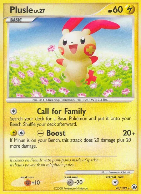 Plusle, Pokémon card MD 28 — Majestic Dawn set