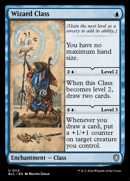 Wizard Class, Magic card BLC 112 — Bloomburrow Commander set