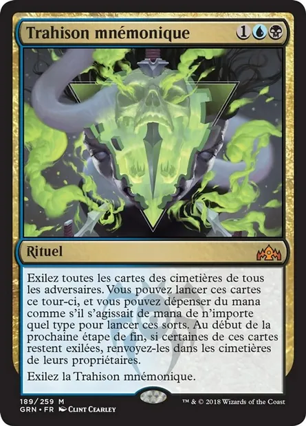 Trahison mnémonique, carte Magic GRN 189 — extension Les Guildes de Ravnica