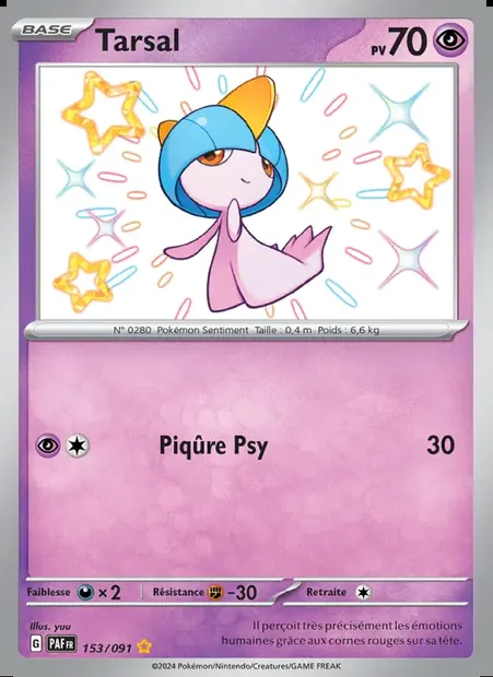 Tarsal, carte Pokémon PAF 153 — extension Destinées de Paldea