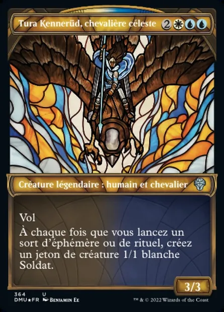 Tura Kennerüd, chevalière céleste, carte Magic DMU 364 — extension Dominaria Uni