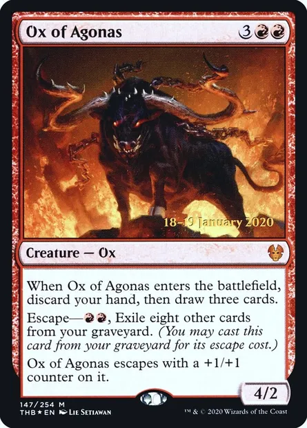 Buffle de l'Agonas, carte Magic PTHB 147s — extension Theros Beyond Death Promos