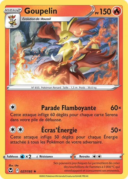 Goupelin, carte Pokémon SIT 027 — extension Tempête Argentée