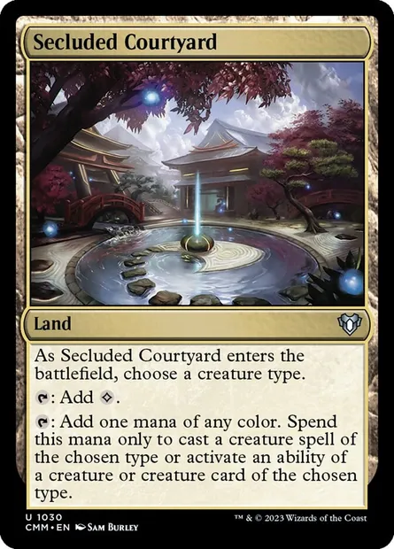 Secluded Courtyard, Magic card CMM 1030 — Commander Masters set